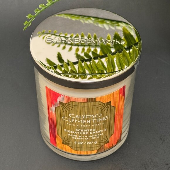 BBW Calypso Clementine Bath & Body Works Single Wick Candle - Picture 4 of 10